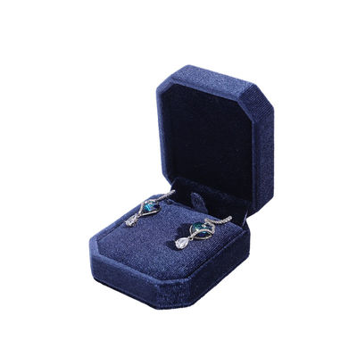 Hanhong Navy Blue Anhänger Halskette Armband Box mit koreanischen Samt Schmuckpaket