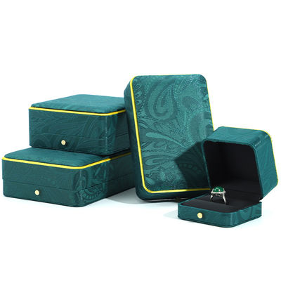 Grüne handgefertigte Schmuckbox für Armband Halskette Stud Ohrringe Luxus Ring Hanhong BH2
