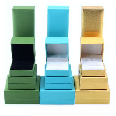 Schmuckkästen Material Papier Samt Neuer Stil für Ohrringe Halsketten und Ringe