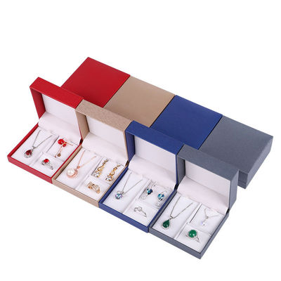 Customized Luxus Bürstenmuster Quadrat Papier Schmuckbox für Hanhong Ring Halskette