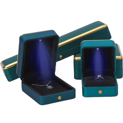 kaufen Armband Halskette Ohrring Schmuckkasten mit leichten Luxus-Organisator Pfauenblau online manufacture