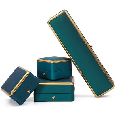 Armband Halskette Ohrring Schmuckkasten mit leichten Luxus-Organisator Pfauenblau