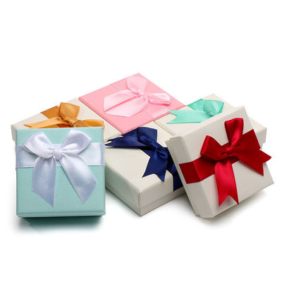 Luxuriöses eigenes Logo Kleines Karton Schmuck Aufbewahrung Verpackung Papierbox Samtmaterial