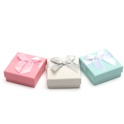 Luxuriöses eigenes Logo Kleines Karton Schmuck Aufbewahrung Verpackung Papierbox Samtmaterial