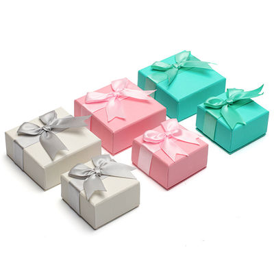 Hanhong Custom Logo Schmuckpaket für Mädchen Ohrringe Minifarbpapier Samt Geschenkbox