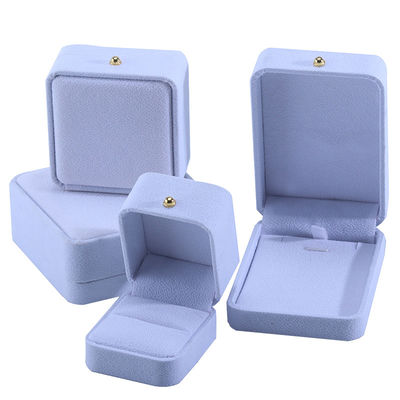 Verpackungskarton für Schmuck aus weißem Samt für Halskette Armband Stud Ohrringe