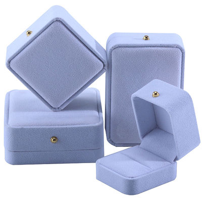 Verpackungskarton für Schmuck aus weißem Samt für Halskette Armband Stud Ohrringe