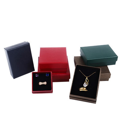 Großhandel Luxus-Schmuckschachtel Personalisierte High-End-Schmuckschachtel Halskette Armband Ohrringe Ring Schmuckset Verpackung Kartonpapier Deckel und Basis Schmuckschachtel mit Logo
