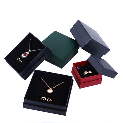 Großhandel Luxus-Schmuckschachtel Personalisierte High-End-Schmuckschachtel Halskette Armband Ohrringe Ring Schmuckset Verpackung Kartonpapier Deckel und Basis Schmuckschachtel mit Logo