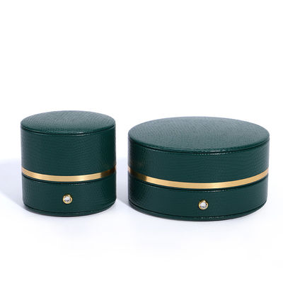 Anpassbarer grüner PU-Leder Reise Schmuck Organisator Ideal für Reisen von Hanhong