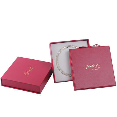 Hanhong maßgeschneiderte Größe Rot Schmuck Karton Papier Ärmel Box für Armband Halskette