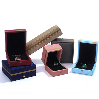 Hanhong benutzerdefinierte blaue Leder Schmuckbox für Ring Halskette Armband Hochzeit Kontaktieren Sie uns