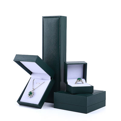 Custom Logo Grüne Schmuckverpackung für Hanhong Halskette Armband Ring Ohrringe