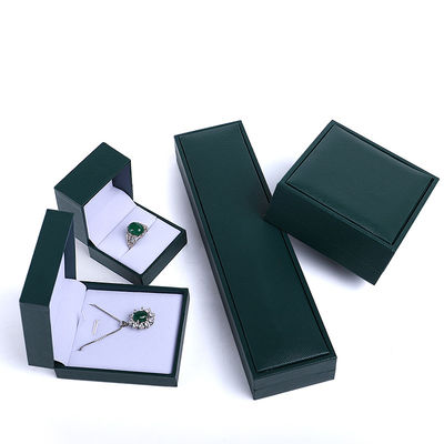 Custom Logo Grüne Schmuckverpackung für Hanhong Halskette Armband Ring Ohrringe