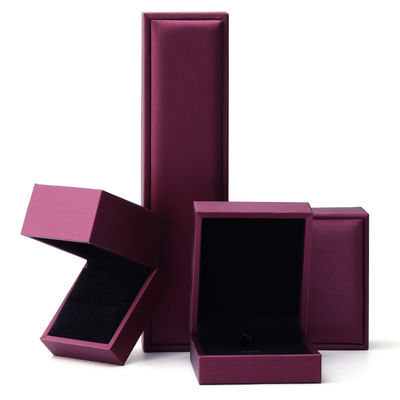 Custom Luxus Samt Schmuck Verpackungskiste mit lila PU Leder von Hanhong