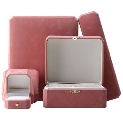 kaufen Pink Velvet Rechteck Schmuckschachtel für Custom Luxus Muster Armband Set Custom Logo online manufacture