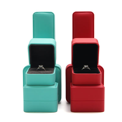 Customized Luxury PU Leather Schmuckbox Verpackungskiste mit wettbewerbsfähigen 6,5 * 6cm