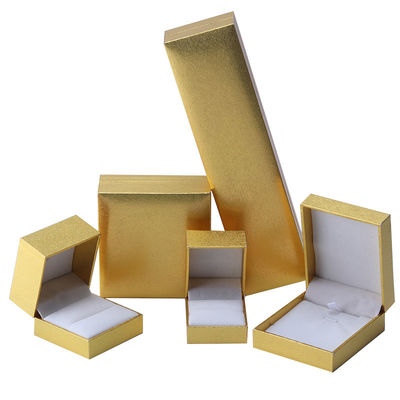 Großhandel Luxus-Schmuck-Box personalisierte High-End-Konnektur Armband Ohrringe Ring Schmuck-Set Verpackung Kartonpapier gelb Flip Schmuck-Box mit Logo