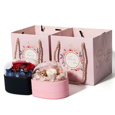 Gemachte Blumen Schmuckschachtel Herzförmige Geschenkbox mit Samtverpackungskiste