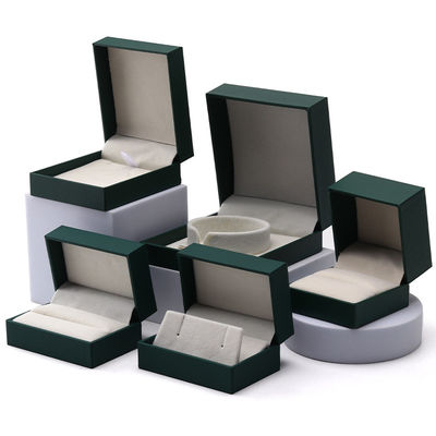 kaufen Luxusgrüner Schmuck Papierbox Ohrringe Halskette Anhänger Ring Verpackung Custom Logo online manufacture