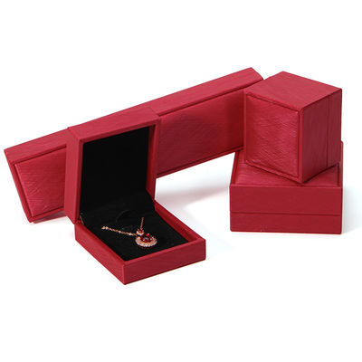 Hanhong 2022 Schmuckschachtel Verpackung Set PU Leder Schmuck Cassette mit Logo Custom Printed Ring Box