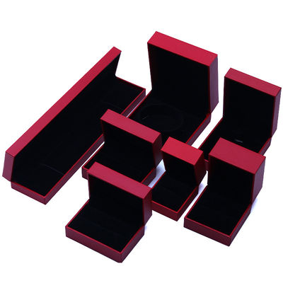 OEM Rotpapier Schmuckbox Set Samt Auskleidung Custom Schmuckverpackung