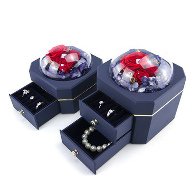 Blumen Schmuckkasten Halskette Ring Schmuckkasten mit Rosen Für Valentinstag Überraschung