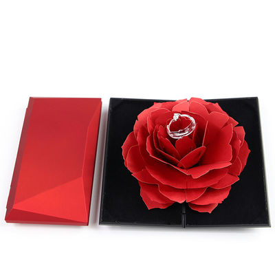 OEM Schwarze Safflower Schmuck Verpackung Fall Rose Blume Geschenkbox für Schmuck