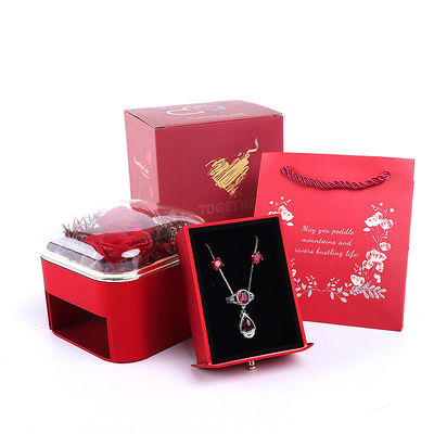 Maßgeschneiderte Größe Blumen Schublade Schmuckschachtel Rose Design Für Valentinstag Geschenk