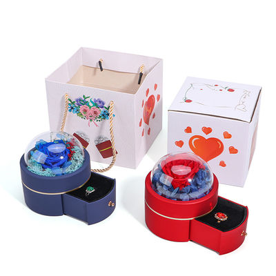 Besondere Größe Luxus-Runde Blumenschmuckbox Verpackung Ring Schubladebox