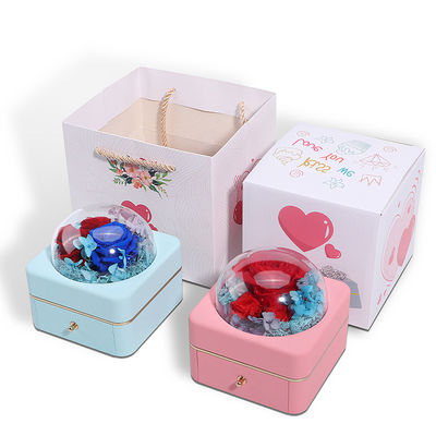 Besondere Größe Luxus-Runde Blumenschmuckbox Verpackung Ring Schubladebox