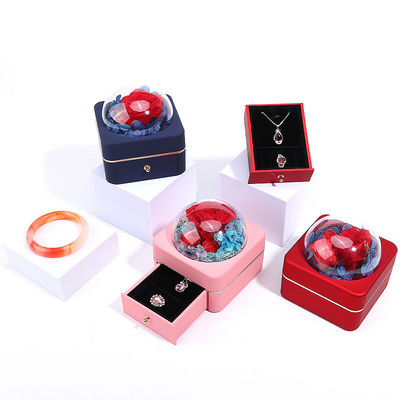 Besondere Größe Luxus-Runde Blumenschmuckbox Verpackung Ring Schubladebox