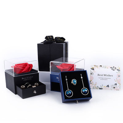 Bewahrte Seife Rose Blume Schmuckschachtel Für den Valentinstag Geschenk Schmuckpaket