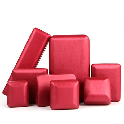 Rote PU-Lederschmuckbox für Ringe und Sets angepasst Hanhong Design Eisenmaterial