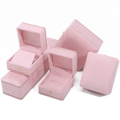 Rechteckige rosa Schmuckschachtel für die Verpackung mit individuellem Logo von Armbändern Halsketten und Ringen