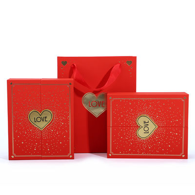 Herz geformte Rote Rose Blumen Schmuckschachtel Verpackung Für Valentinstag Halskette
