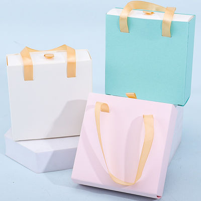 Diskreter Kartonpapier Schmuck Geschenkverpackungskiste mit Tote-Tasche für die Lagerung