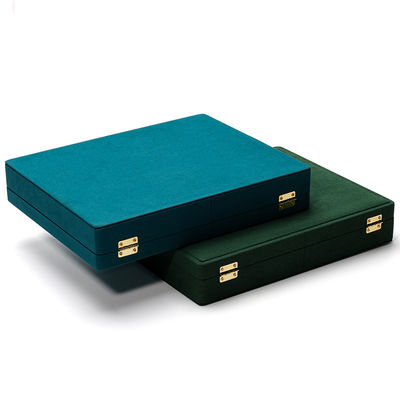 Portable PU Leder Reise Schmuckbox für blaue Ohrringe Stud Ohrringe Fall Organisator