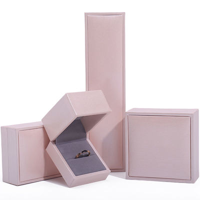 Pink Soft Touch Falsches Leder Schmuck Luxus Lagerung Verpackung Samt Futter