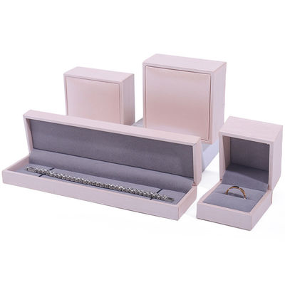 Pink Soft Touch Falsches Leder Schmuck Luxus Lagerung Verpackung Samt Futter