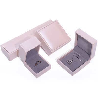 Pink Soft Touch Falsches Leder Schmuck Luxus Lagerung Verpackung Samt Futter