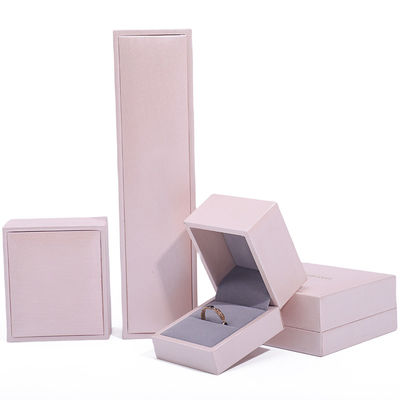 Pink Soft Touch Falsches Leder Schmuck Luxus Lagerung Verpackung Samt Futter