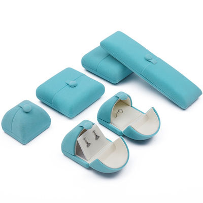 Cyan Weich Schlankes Samt Schmuck Verpackungskiste Schmuck Geschenk Schachtel