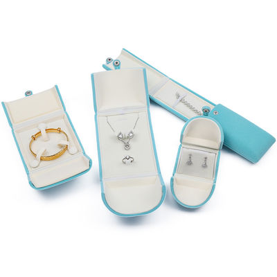 Cyan Weich Schlankes Samt Schmuck Verpackungskiste Schmuck Geschenk Schachtel