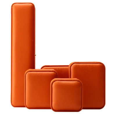Orange Snow Grain Noble PU-Leder Schmuckschachtel für Luxus-Lagerverpackungen