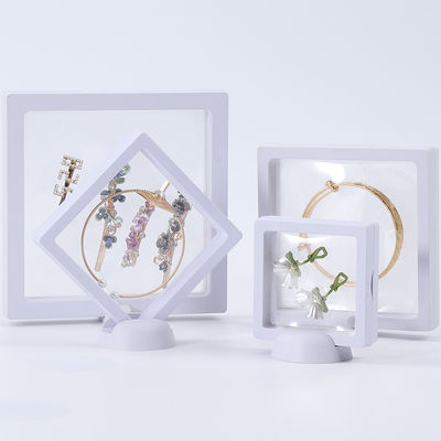 Einfach weiße PE Membran Suspension Box Kunststoff Schmuckschrank Schwimmen transparent