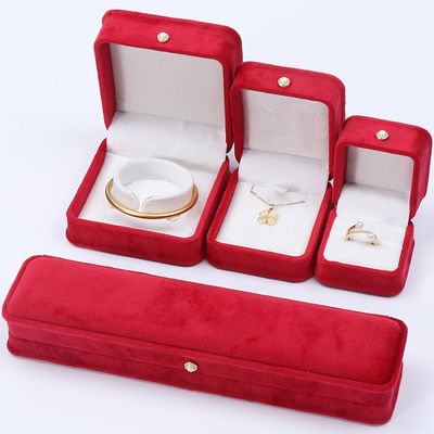 kaufen Schmuckschachtel aus rotem Weichselbett Luxusverpackungssatz für Ring Anhänger Armband online manufacture