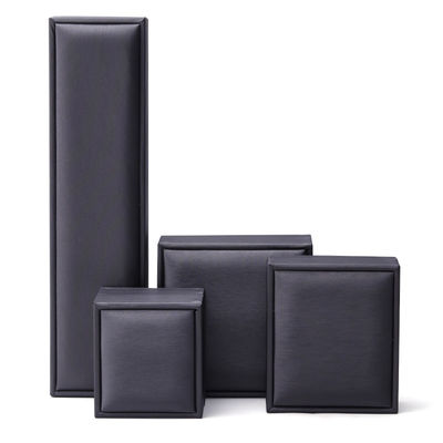 Soft Touch Bürste Veredelung PU Leder Schmuck Verpackung Box Set Luxus-Organisator