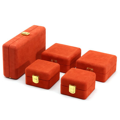 Rot weich schlankes Samt Luxus Schmuck Aufbewahrung Verpackung mit Gold Schnalle Schließung