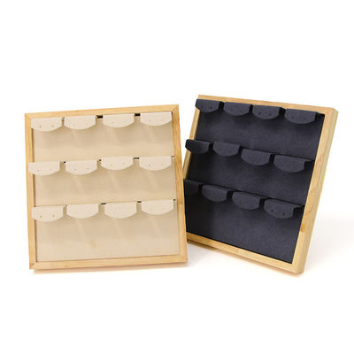 4x3 Praktische Multicell Holz Schmuck-Display-Rek Stand für Ohrringe Anhänger